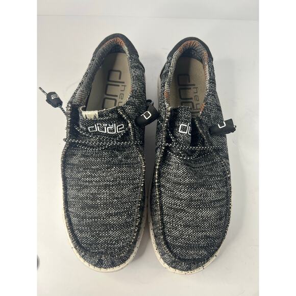Hey Dude Wally Sox Men’s Canvas Black Gray Cushioned‎ Insoles Comfort Shoes 9 main image 10